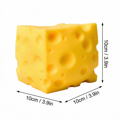 Cute Cheese Squishies for Stress Relief Novelty Cheese Squishy Fidget Toys Adult Birthday Gifts 3.9 Inch