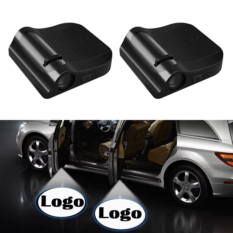 1PC Universal Led Car Door Welcome Projector Logo Ghost Shadow Night Lights No Magnet DC 5V Courtesy Lamp Car Accessories Kits
